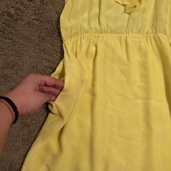 Anthropologie GREYLIN Yellow Ruffle Dress wPockets - Picture 8 of 8